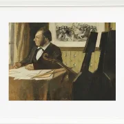 Edgar Degas - Der Cellist Pilet 1868 | Giclée Kunstdruck gerahmt