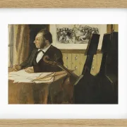 Edgar Degas - Der Cellist Pilet 1868 | Giclée Kunstdruck gerahmt