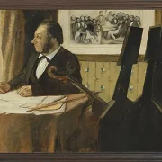 Edgar Degas - Der Cellist Pilet 1868 | Giclée Kunstdruck gerahmt