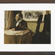 Edgar Degas - Der Cellist Pilet 1868 | Giclée Kunstdruck gerahmt