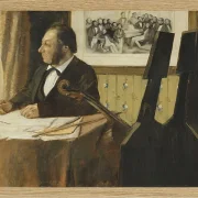 Edgar Degas - Der Cellist Pilet 1868 | Giclée Kunstdruck gerahmt