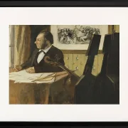 Edgar Degas - Der Cellist Pilet 1868 | Giclée Kunstdruck gerahmt