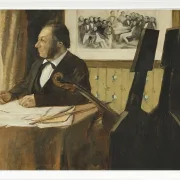 Edgar Degas - Der Cellist Pilet 1868 | Giclée Kunstdruck gerahmt