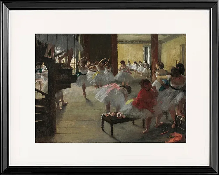 Edgar Degas - Der Tanzkurs 1873 | Giclée Kunstdruck gerahmt