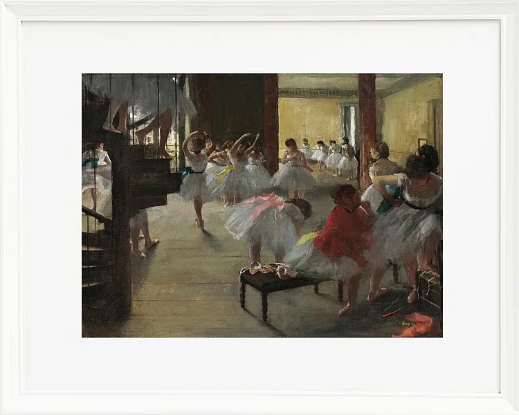 Edgar Degas - Der Tanzkurs 1873 | Giclée Kunstdruck gerahmt