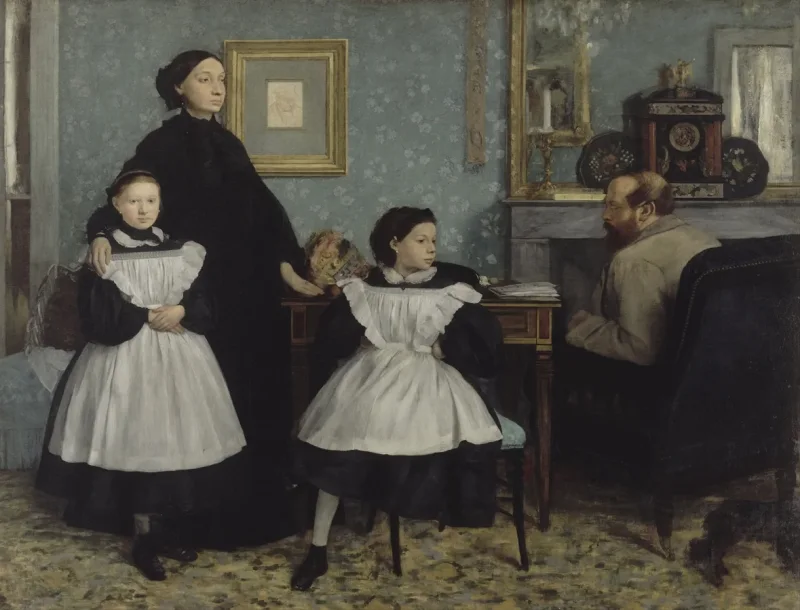 Edgar Degas - Die Familie Bellelli 1858 | Giclée Kunstdruck gerahmt
