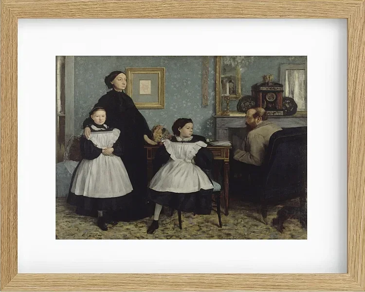 Edgar Degas - Die Familie Bellelli 1858 | Giclée Kunstdruck gerahmt