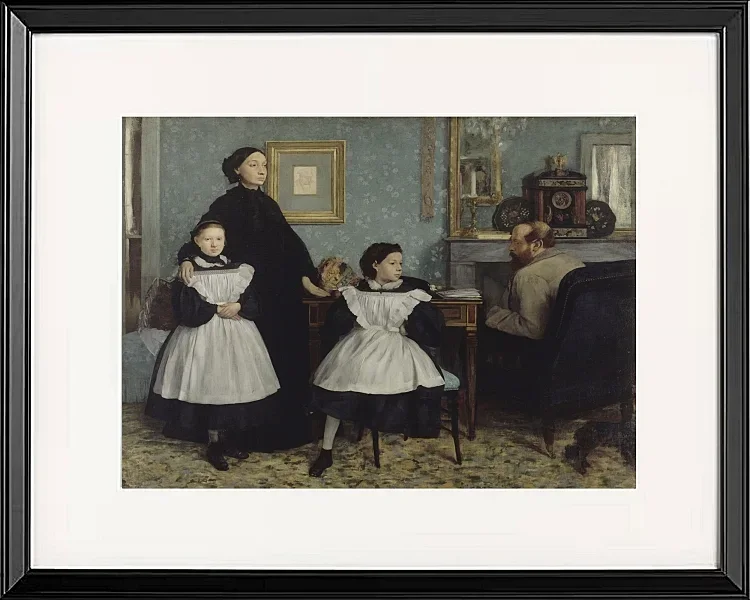 Edgar Degas - Die Familie Bellelli 1858 | Giclée Kunstdruck gerahmt