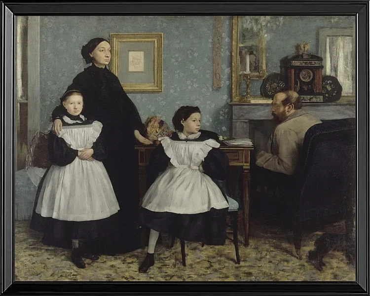 Edgar Degas - Die Familie Bellelli 1858 | Giclée Kunstdruck gerahmt