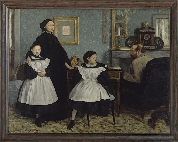 Edgar Degas - Die Familie Bellelli 1858 | Giclée Kunstdruck gerahmt