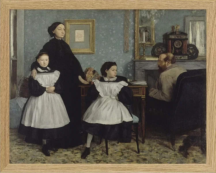 Edgar Degas - Die Familie Bellelli 1858 | Giclée Kunstdruck gerahmt