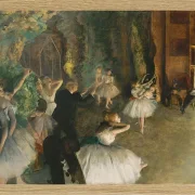 Edgar Degas - Die Probe des Balletts auf der Bühne 1874 | Giclée Kunstdruck gerahmt