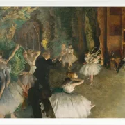 Edgar Degas - Die Probe des Balletts auf der Bühne 1874 | Giclée Kunstdruck gerahmt