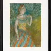 Edgar Degas - Die Sängerin in grün 1884 | Giclée Kunstdruck gerahmt