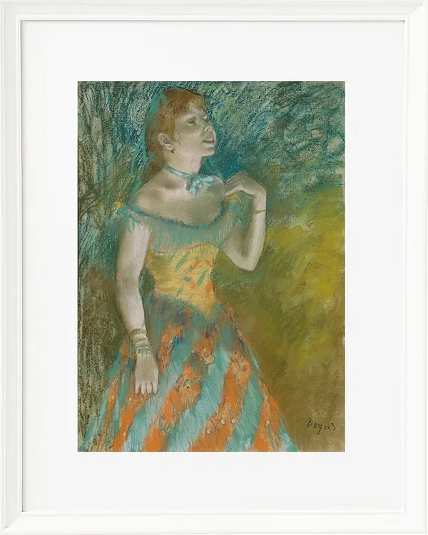 Edgar Degas - Die Sängerin in grün 1884 | Giclée Kunstdruck gerahmt