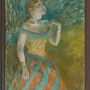 Edgar Degas - Die Sängerin in grün 1884 | Giclée Kunstdruck gerahmt
