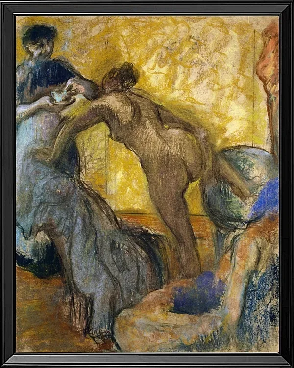 Edgar Degas - Die Tasse heiße Schokolade 1900 | Giclée Kunstdruck gerahmt