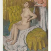 Edgar Degas - Eine Frau lässt sich die Haare kämmen 1886 | Giclée Kunstdruck gerahmt