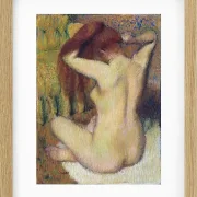 Edgar Degas - Frau kämmt sich die Haare 1888 | Giclée Kunstdruck gerahmt