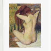 Edgar Degas - Frau kämmt sich die Haare 1888 | Giclée Kunstdruck gerahmt