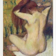 Edgar Degas - Frau kämmt sich die Haare 1888 | Giclée Kunstdruck gerahmt