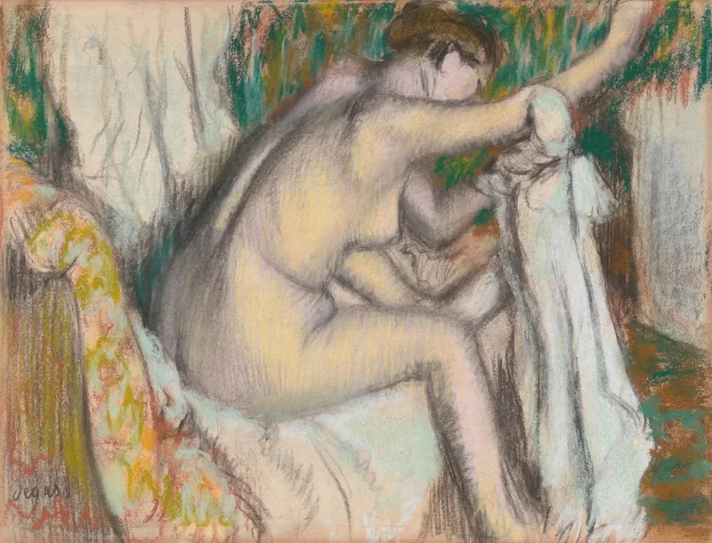 Edgar Degas - Frau trocknet ihren Arm 1880 | Giclée Kunstdruck gerahmt