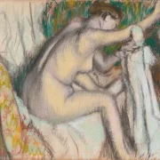 Edgar Degas - Frau trocknet ihren Arm 1880 | Giclée Kunstdruck gerahmt