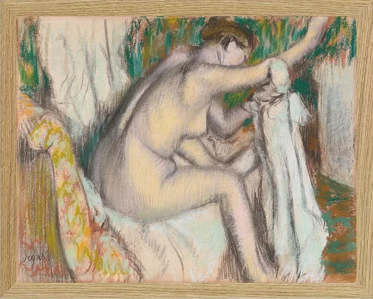 Edgar Degas - Frau trocknet ihren Arm 1880 | Giclée Kunstdruck gerahmt