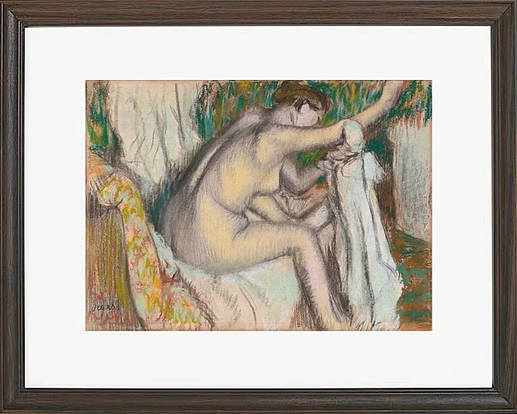Edgar Degas - Frau trocknet ihren Arm 1880 | Giclée Kunstdruck gerahmt