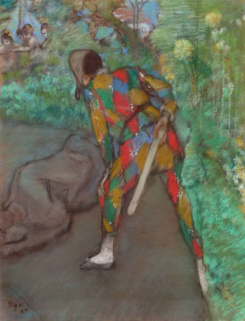 Edgar Degas - Harlekin 1885 | Giclée Kunstdruck gerahmt