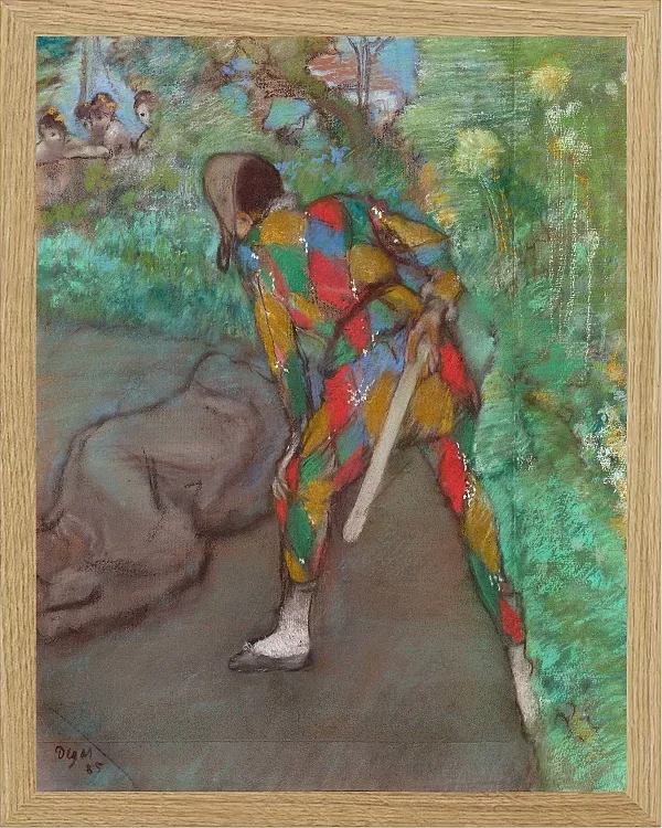 Edgar Degas - Harlekin 1885 | Giclée Kunstdruck gerahmt