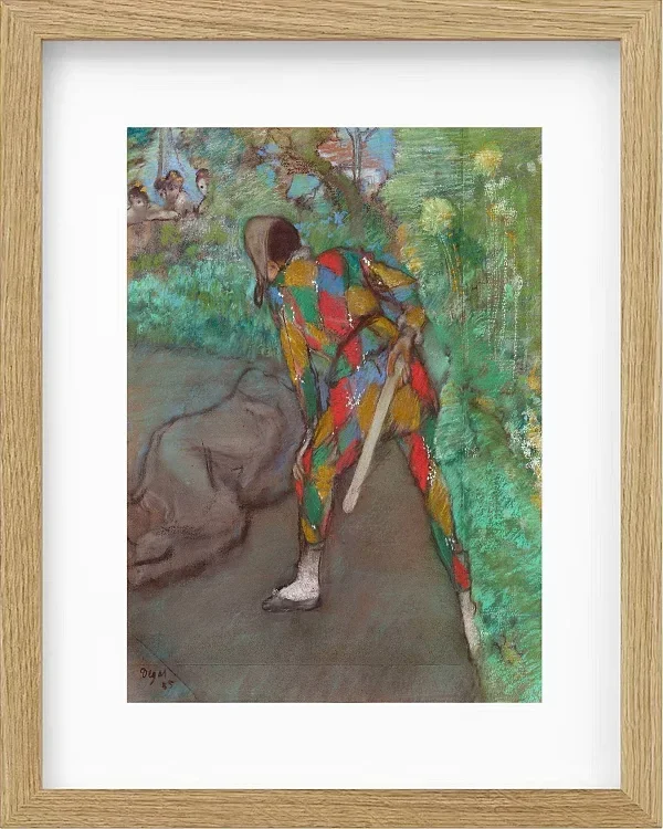 Edgar Degas - Harlekin 1885 | Giclée Kunstdruck gerahmt