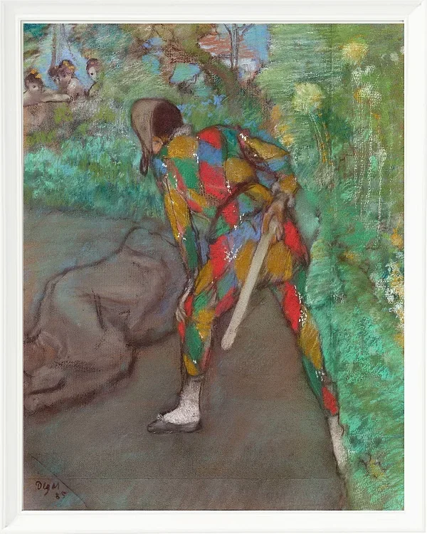 Edgar Degas - Harlekin 1885 | Giclée Kunstdruck gerahmt