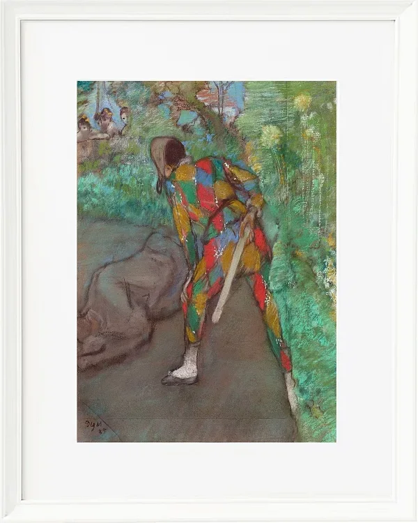 Edgar Degas - Harlekin 1885 | Giclée Kunstdruck gerahmt