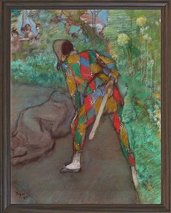 Edgar Degas - Harlekin 1885 | Giclée Kunstdruck gerahmt