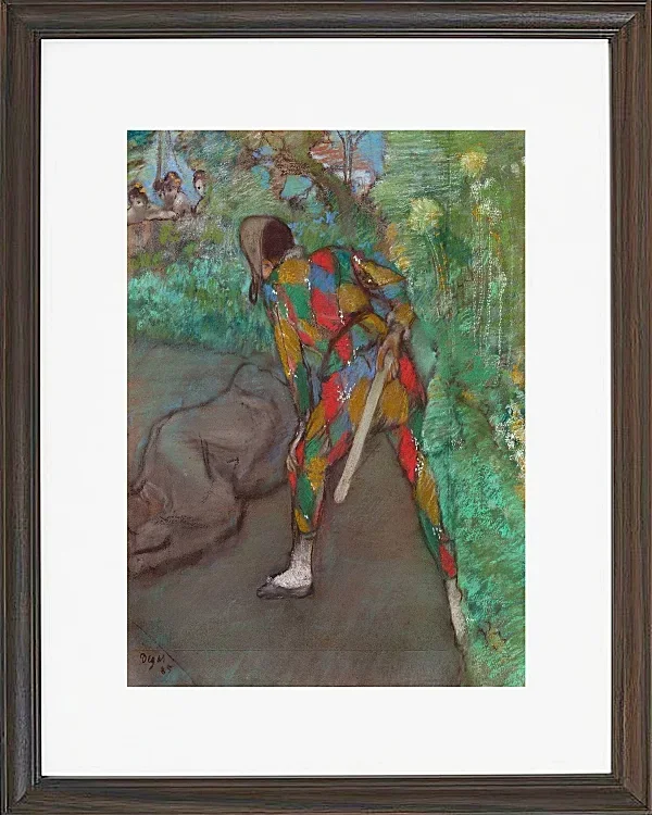 Edgar Degas - Harlekin 1885 | Giclée Kunstdruck gerahmt