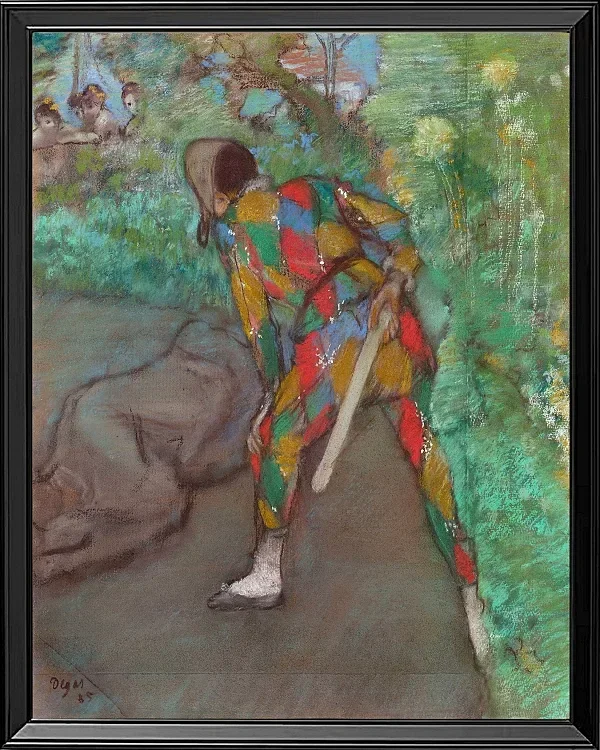 Edgar Degas - Harlekin 1885 | Giclée Kunstdruck gerahmt