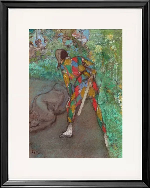Edgar Degas - Harlekin 1885 | Giclée Kunstdruck gerahmt