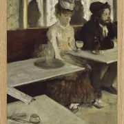 Edgar Degas - In einem Café 1873 | Giclée Kunstdruck gerahmt