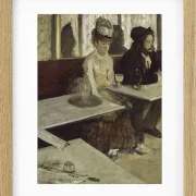 Edgar Degas - In einem Café 1873 | Giclée Kunstdruck gerahmt