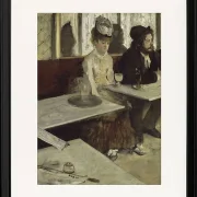 Edgar Degas - In einem Café 1873 | Giclée Kunstdruck gerahmt