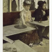 Edgar Degas - In einem Café 1873 | Giclée Kunstdruck gerahmt