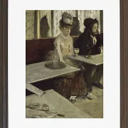 Edgar Degas - In einem Café 1873 | Giclée Kunstdruck gerahmt