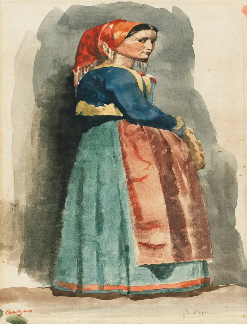 Edgar Degas - Italienisch 1856 | Giclée Kunstdruck gerahmt
