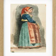 Edgar Degas - Italienisch 1856 | Giclée Kunstdruck gerahmt