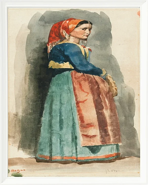 Edgar Degas - Italienisch 1856 | Giclée Kunstdruck gerahmt
