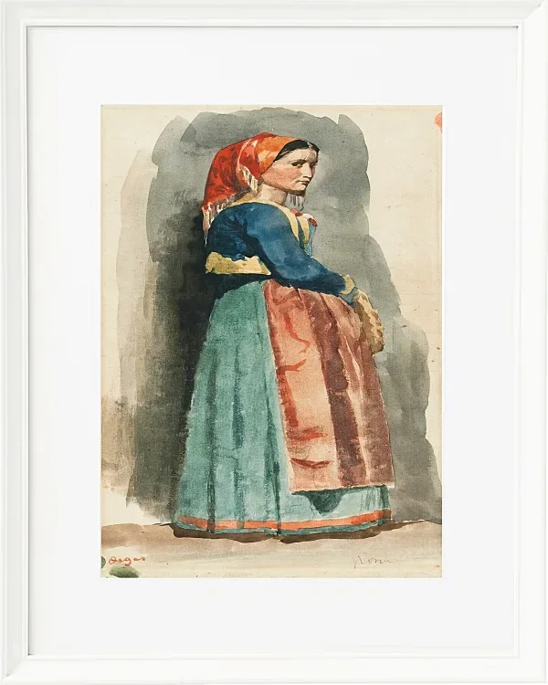Edgar Degas - Italienisch 1856 | Giclée Kunstdruck gerahmt