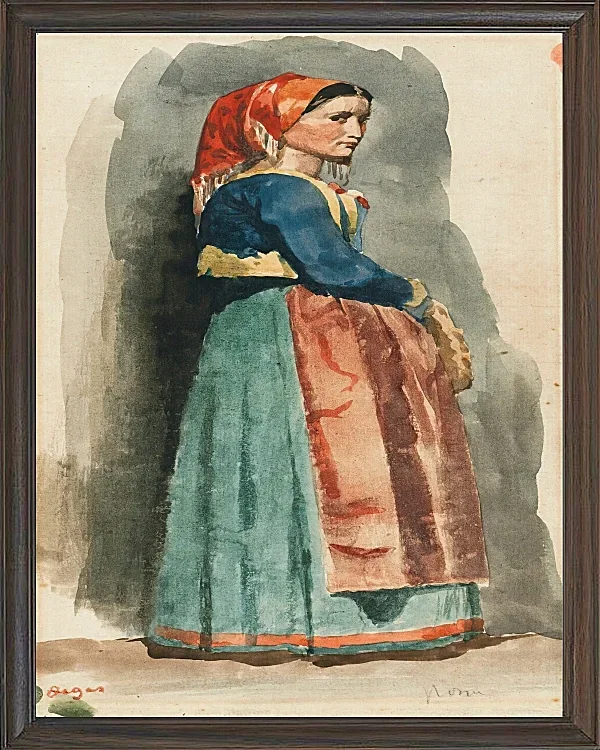 Edgar Degas - Italienisch 1856 | Giclée Kunstdruck gerahmt