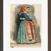 Edgar Degas - Italienisch 1856 | Giclée Kunstdruck gerahmt