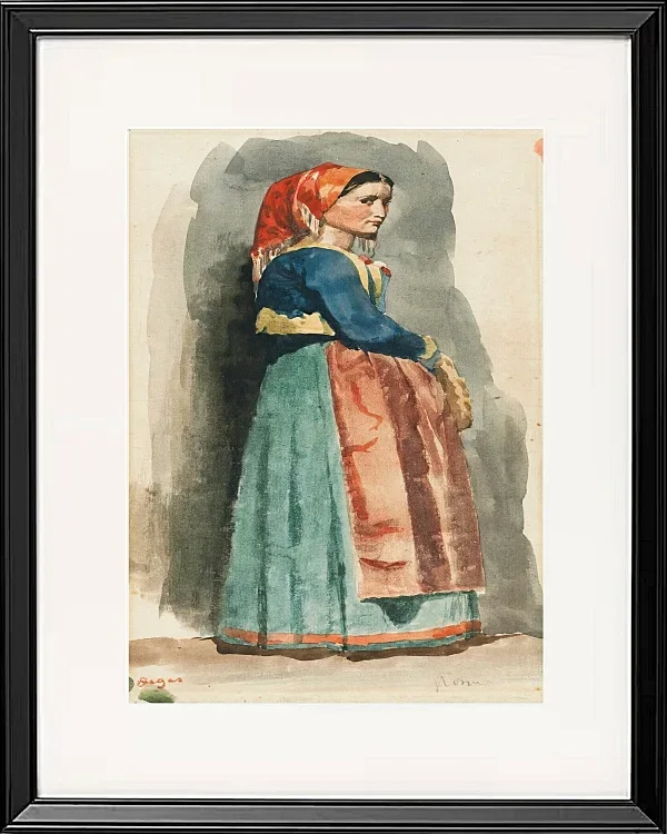 Edgar Degas - Italienisch 1856 | Giclée Kunstdruck gerahmt